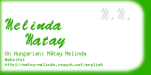 melinda matay business card