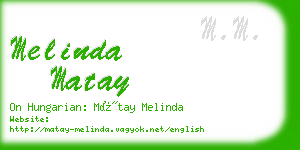 melinda matay business card